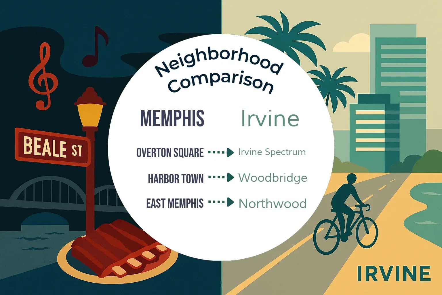 Memphis vs Irvine Neighborhood Comparison