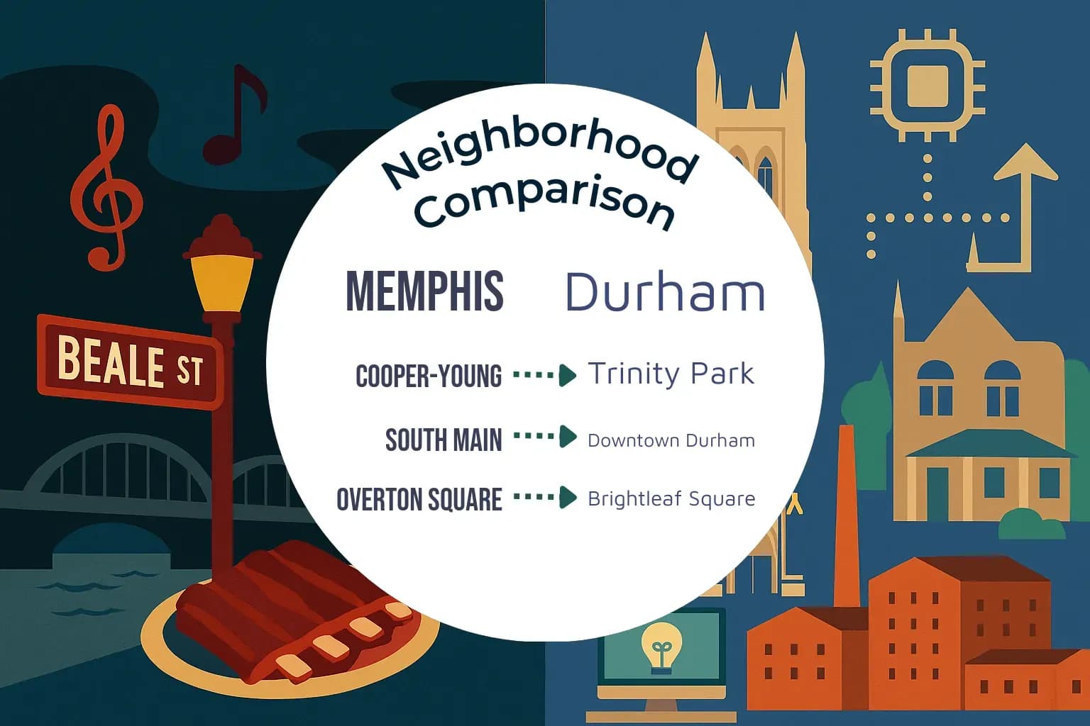 Memphis vs Durham Neighborhood Comparison
