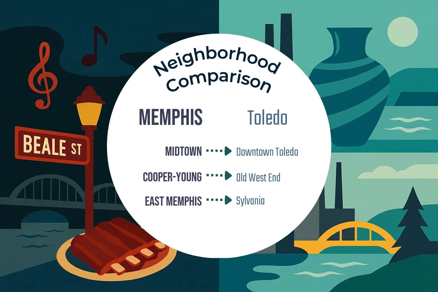 Memphis vs Toledo Neighborhood Comparison
