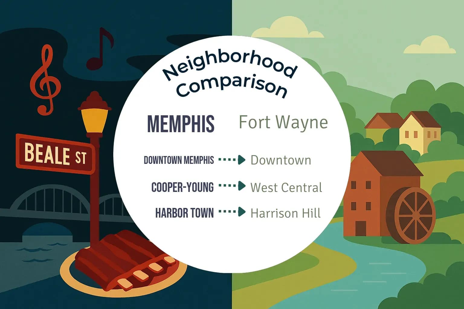 Memphis vs Fort Wayne Neighborhood Comparison