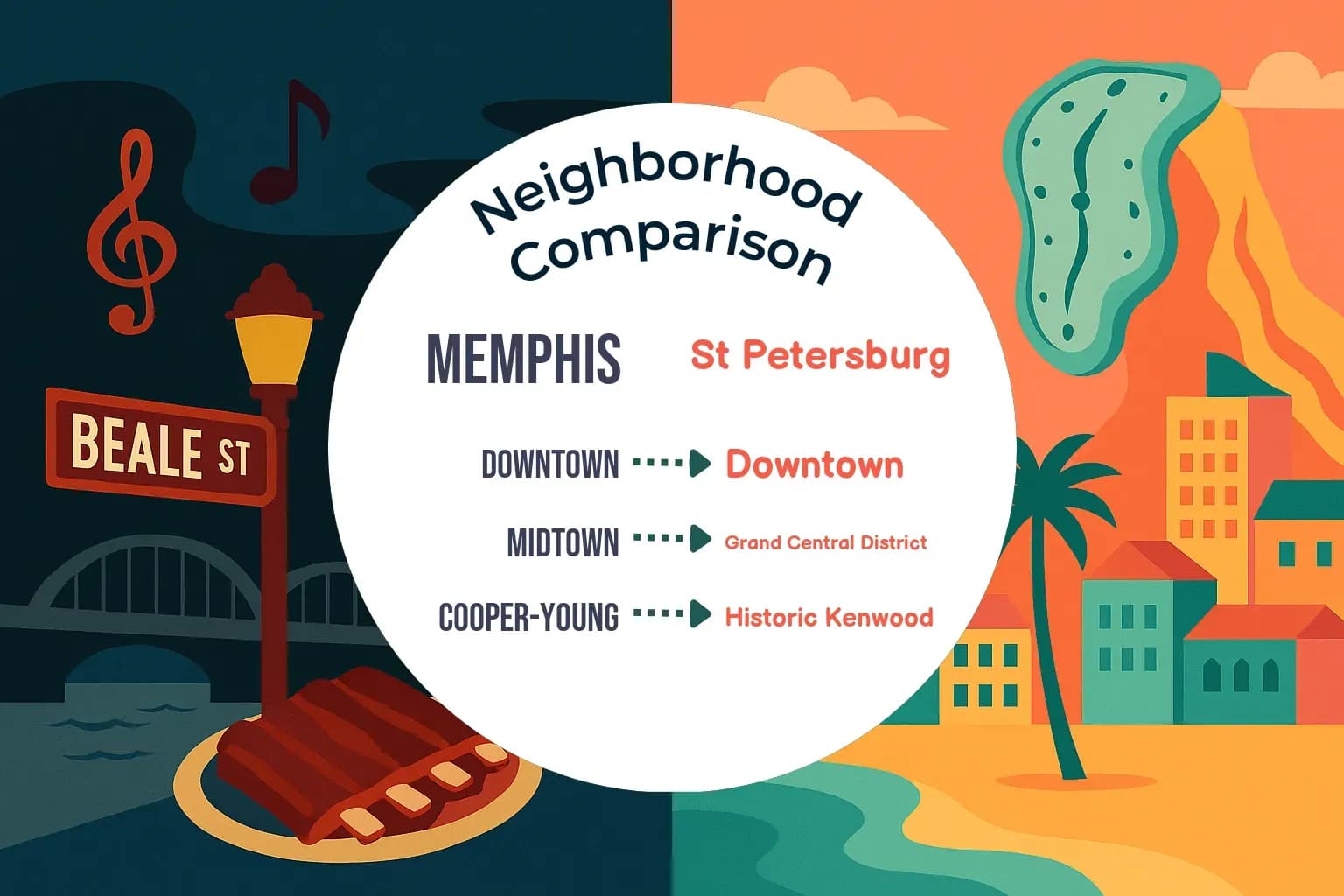 Memphis vs St. Petersburg Neighborhood Comparison