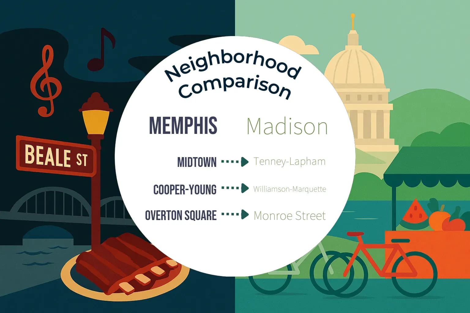 Memphis vs Madison Neighborhood Comparison