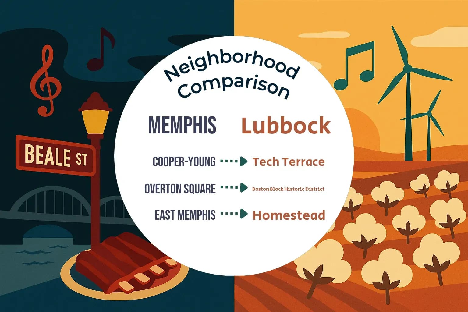 Memphis vs Lubbock Neighborhood Comparison