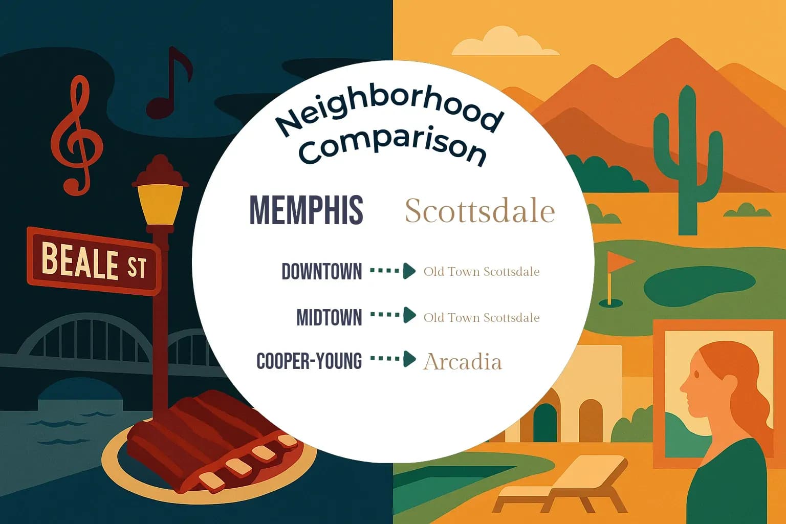 Memphis vs Scottsdale Neighborhood Comparison