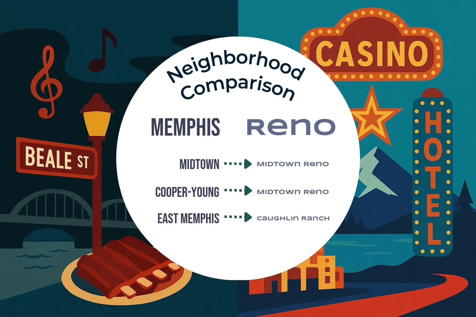 Memphis vs Reno Neighborhood Comparison