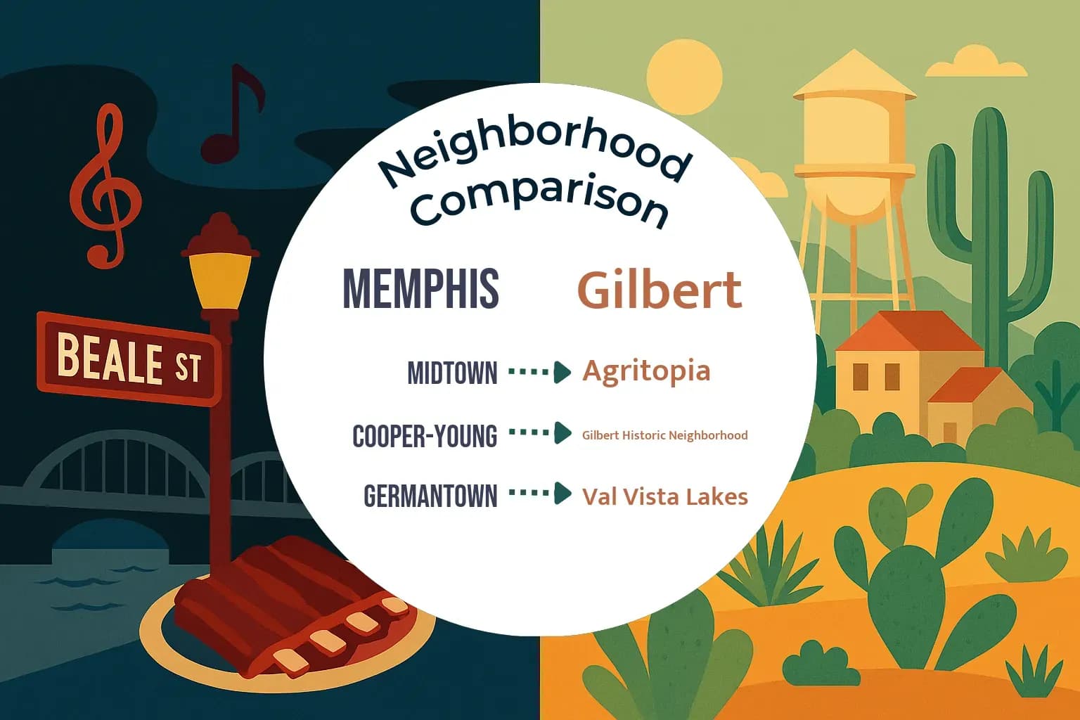 Memphis vs Gilbert Neighborhood Comparison