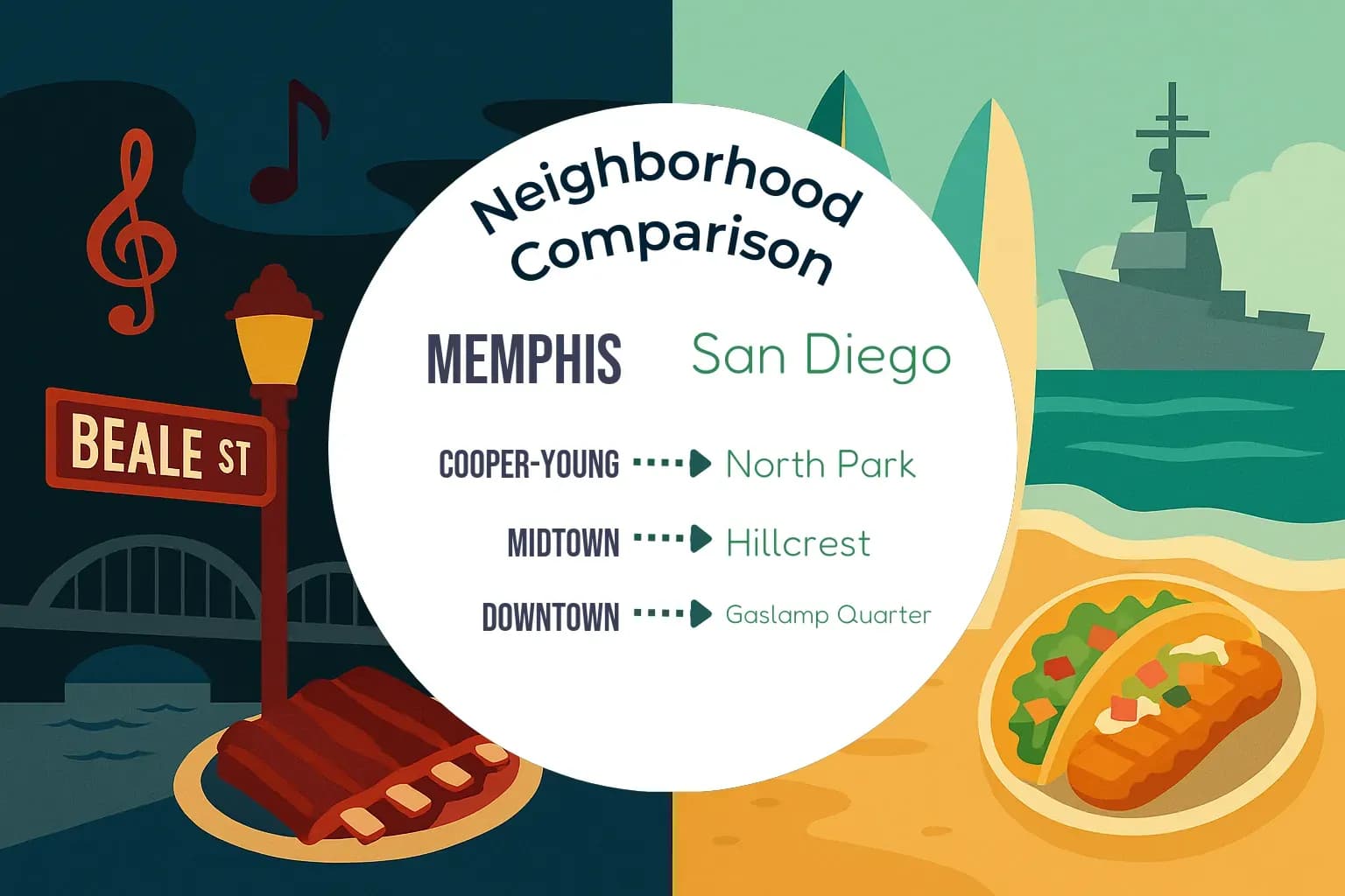 Memphis vs San Diego Neighborhood Comparison