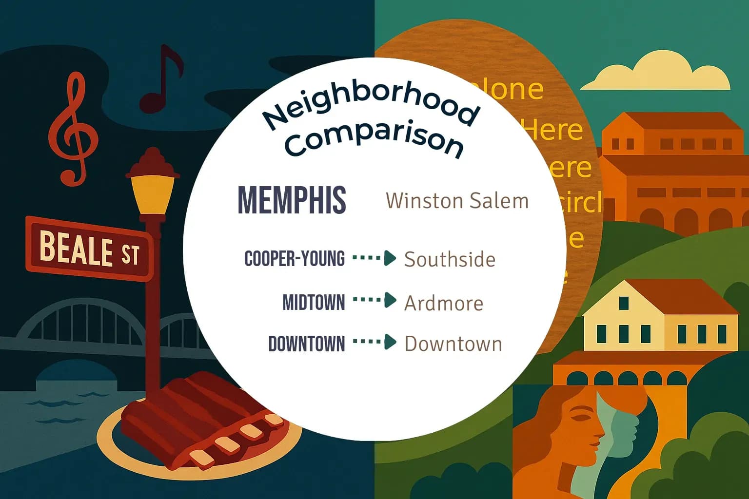 Memphis vs Winston Salem Neighborhood Comparison