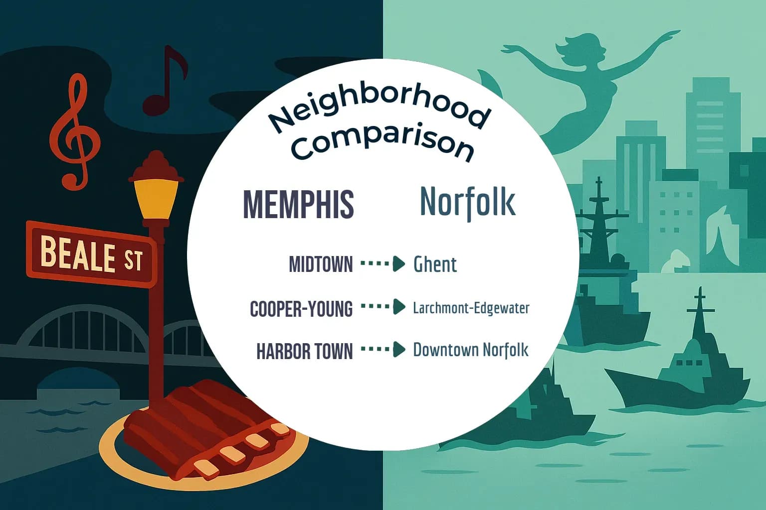 Memphis vs Norfolk Neighborhood Comparison