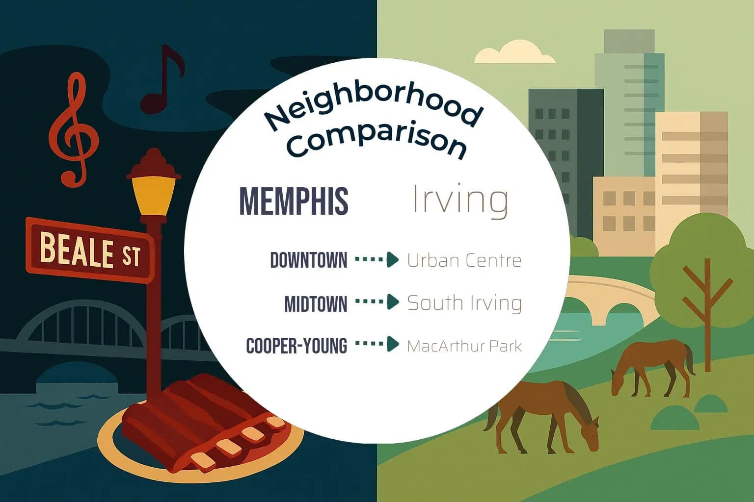 Memphis vs Irving Neighborhood Comparison