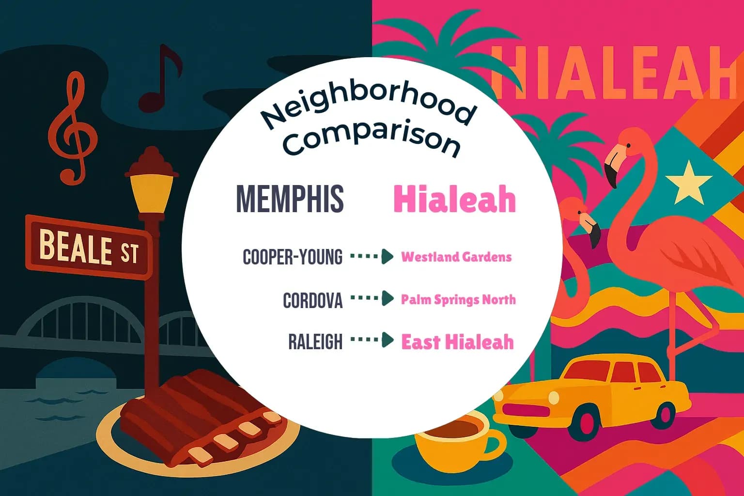 Memphis vs Hialeah Neighborhood Comparison
