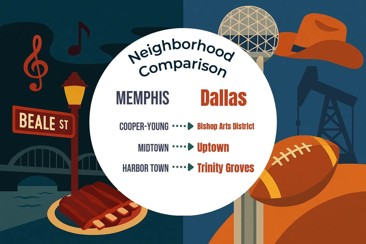 Memphis vs Dallas Neighborhood Comparison