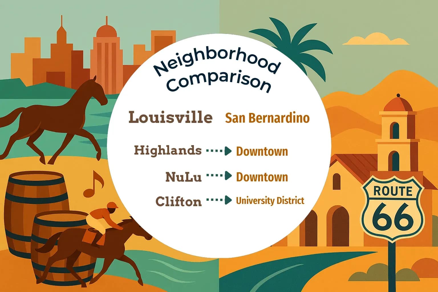 Louisville vs San Bernardino Neighborhood Comparison