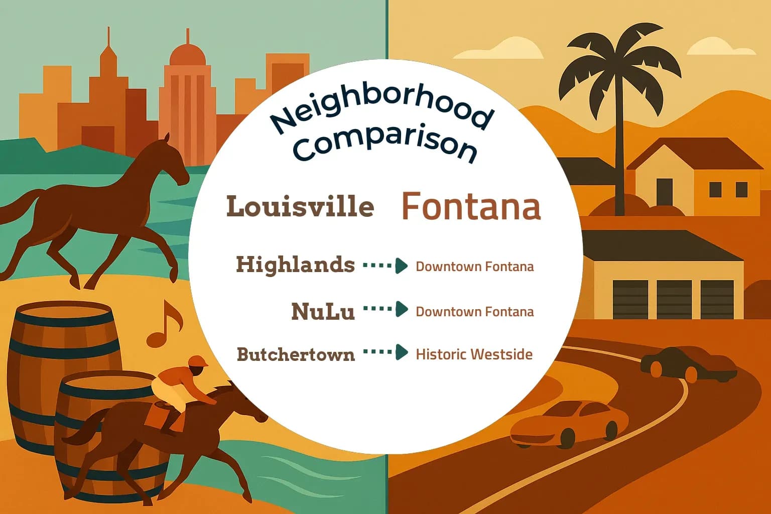 Louisville vs Fontana Neighborhood Comparison