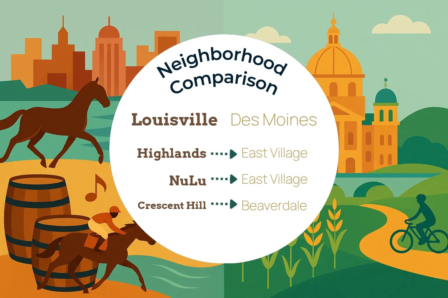 Louisville vs Des Moines Neighborhood Comparison