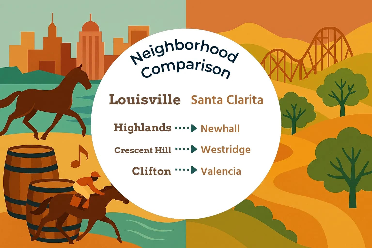 Louisville vs Santa Clarita Neighborhood Comparison