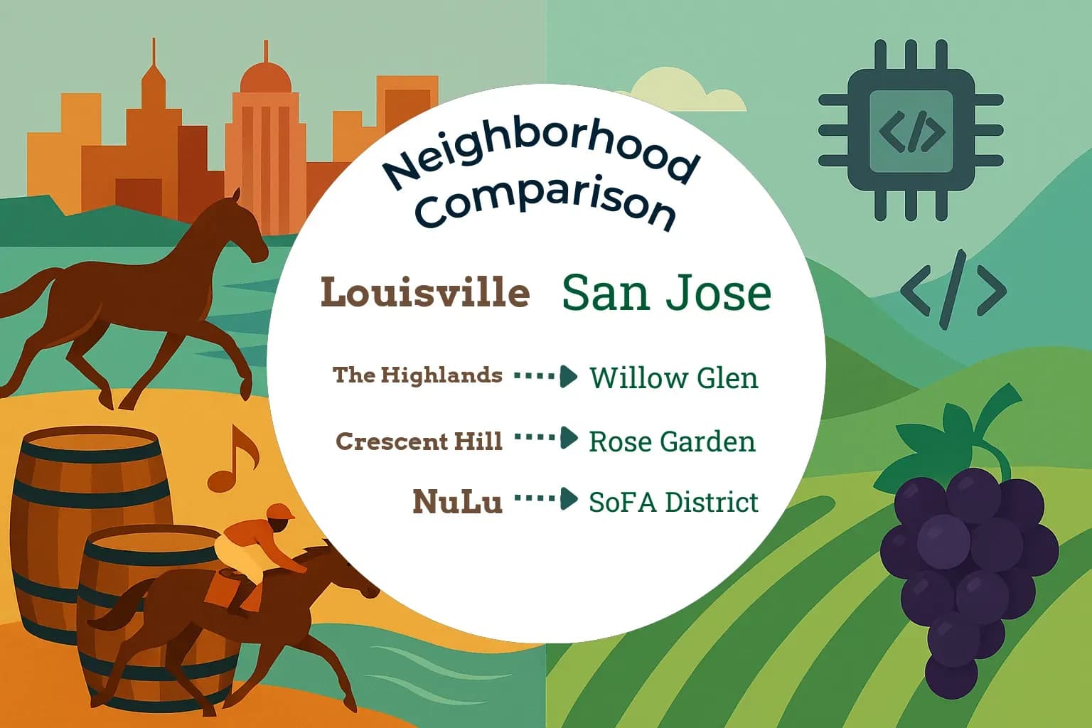Louisville vs San Jose Neighborhood Comparison