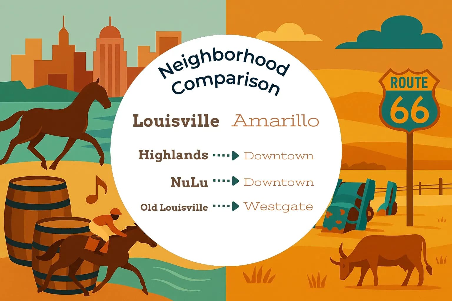 Louisville vs Amarillo Neighborhood Comparison