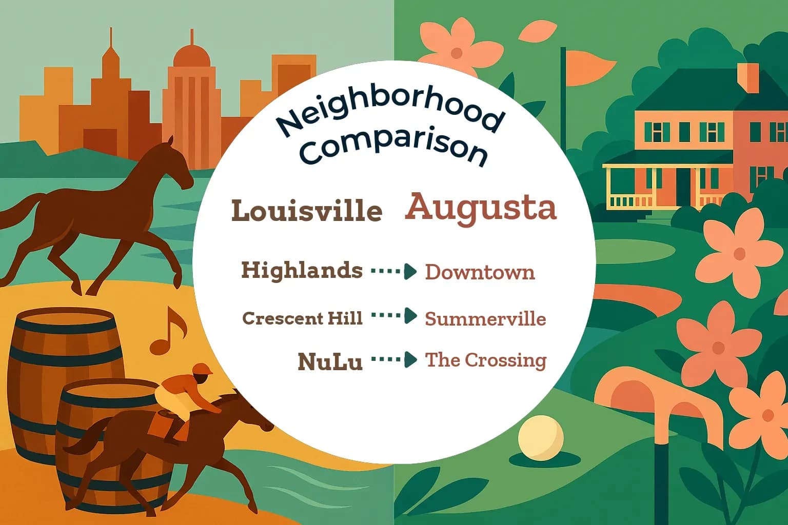Louisville vs Augusta Neighborhood Comparison