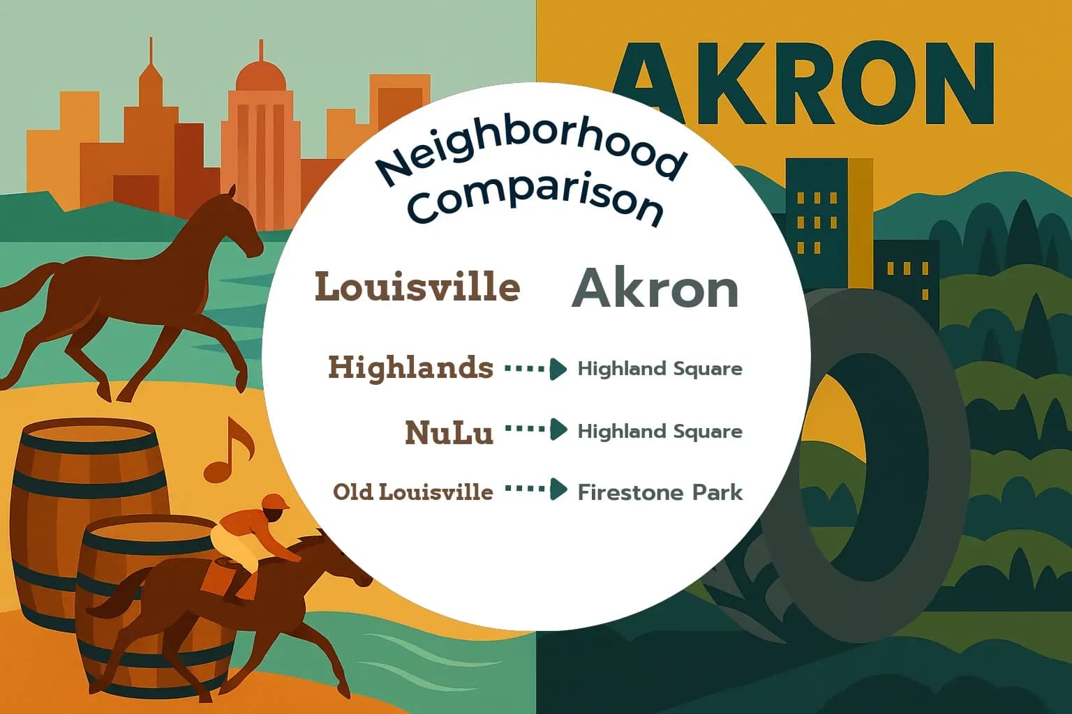 Louisville vs Akron Neighborhood Comparison