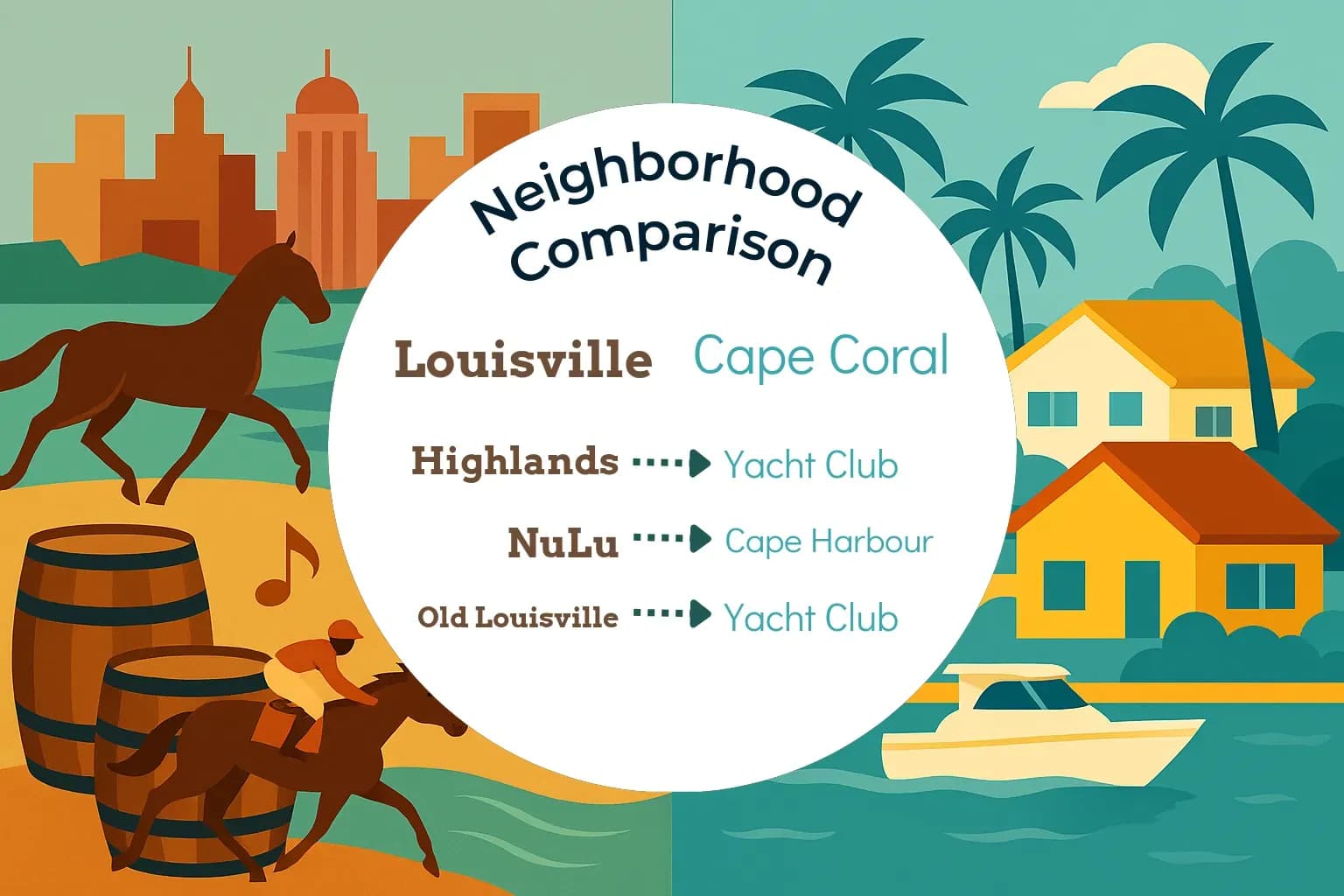 Louisville vs Cape Coral Neighborhood Comparison