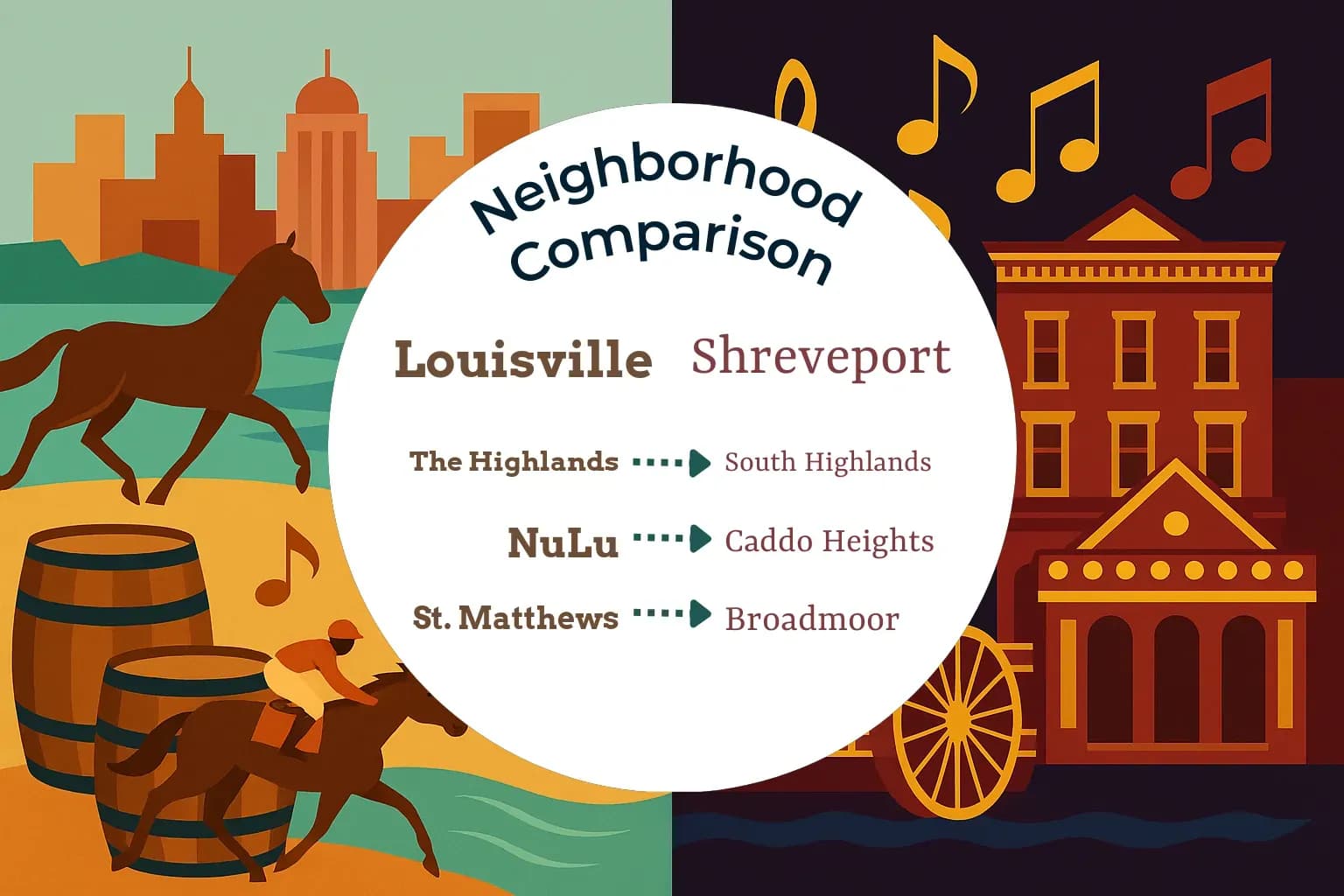 Louisville vs Shreveport Neighborhood Comparison