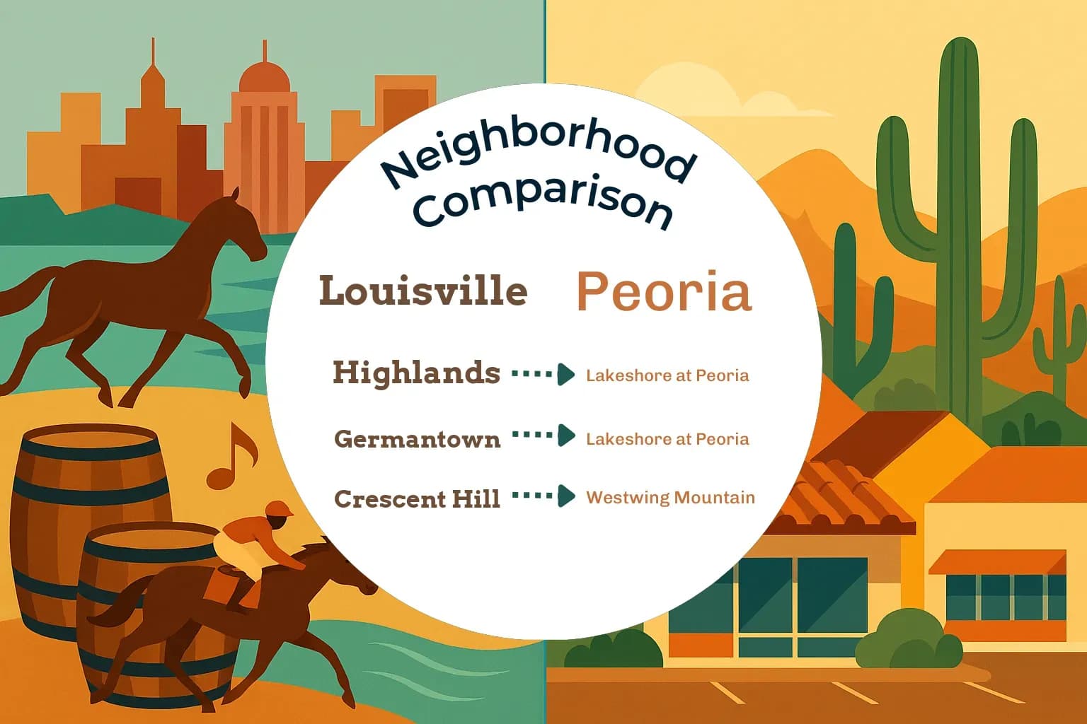 Louisville vs Peoria Neighborhood Comparison