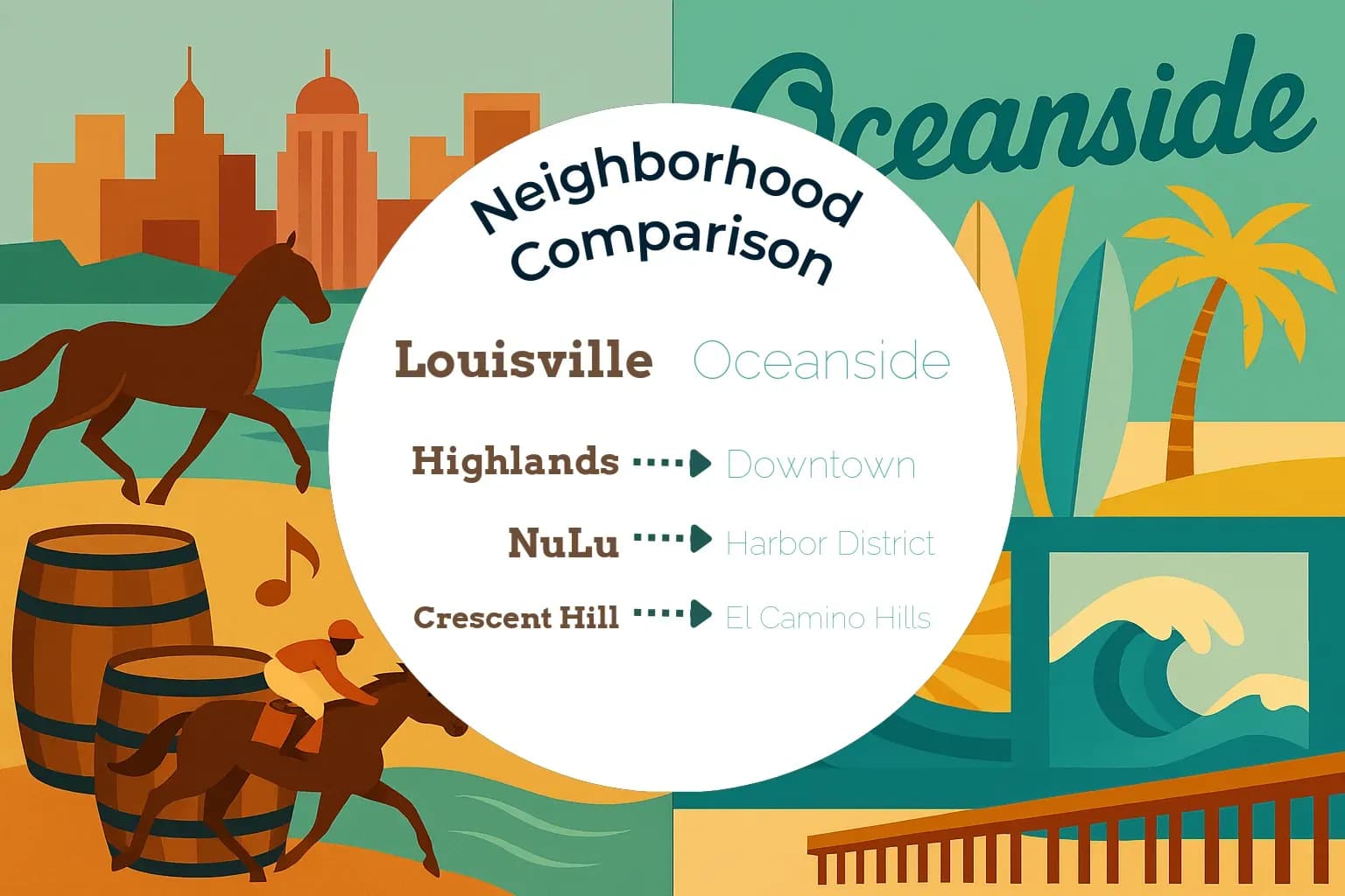 Louisville vs Oceanside Neighborhood Comparison