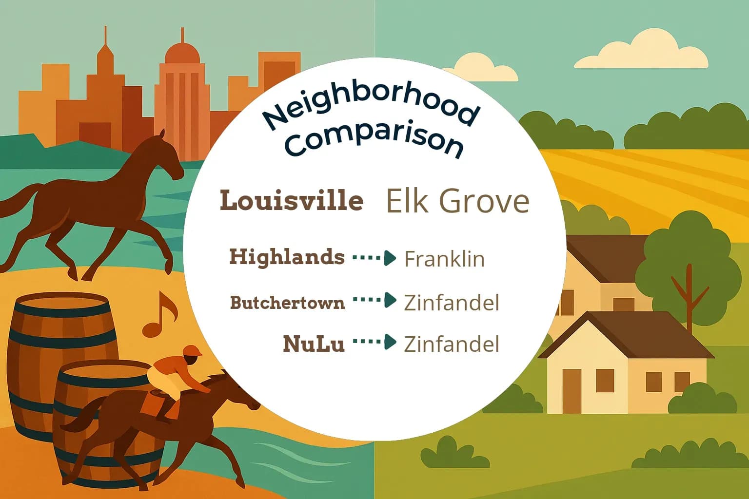 Louisville vs Elk Grove Neighborhood Comparison