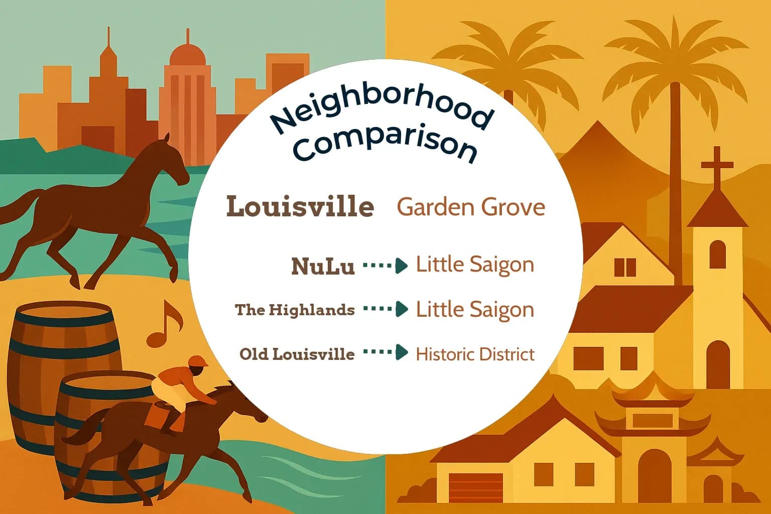 Louisville vs Garden Grove Neighborhood Comparison