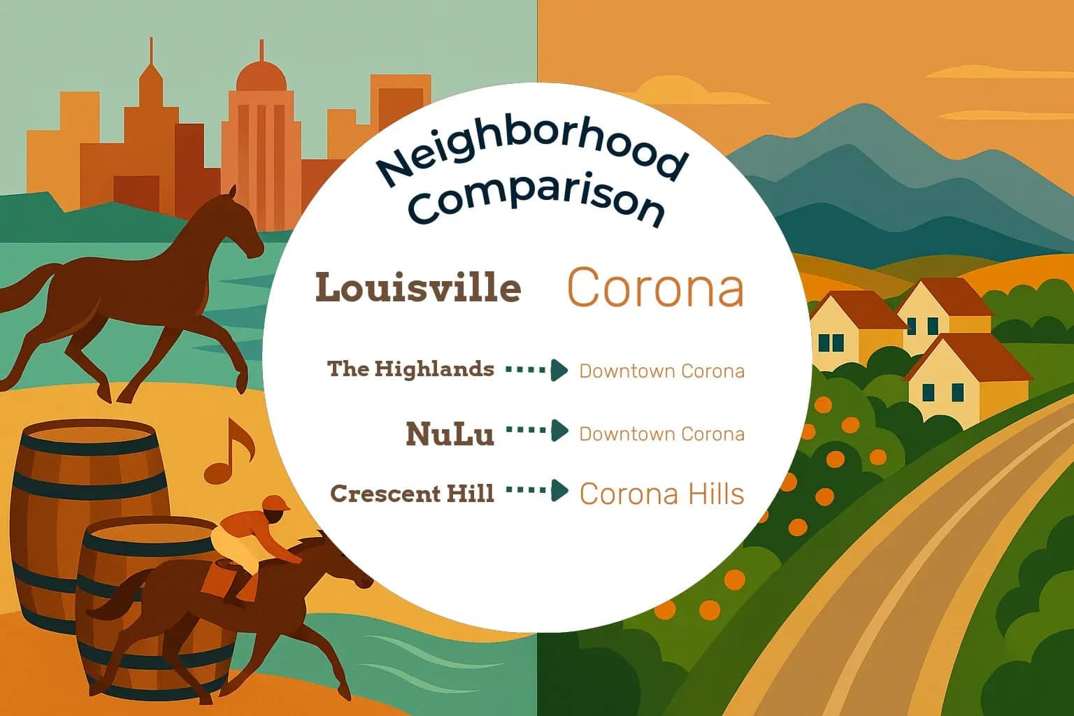 Louisville vs Corona Neighborhood Comparison