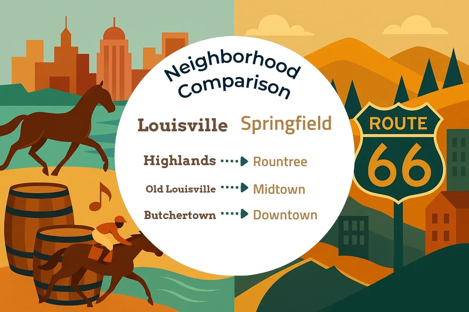 Louisville vs Springfield Neighborhood Comparison