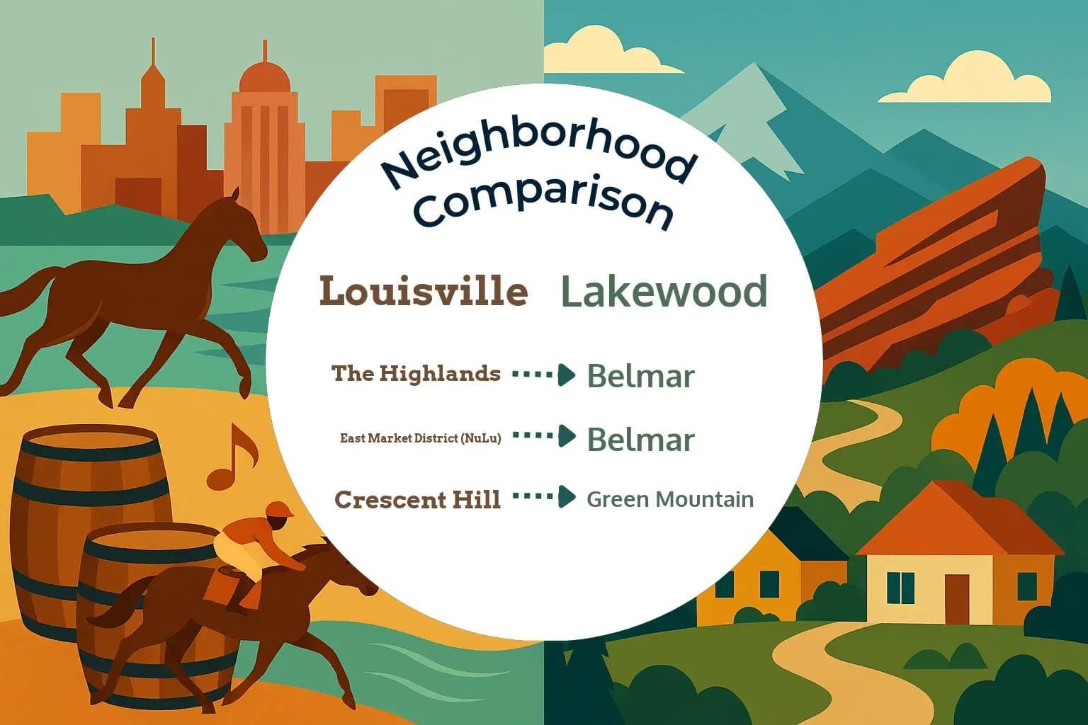 Louisville vs Lakewood Neighborhood Comparison