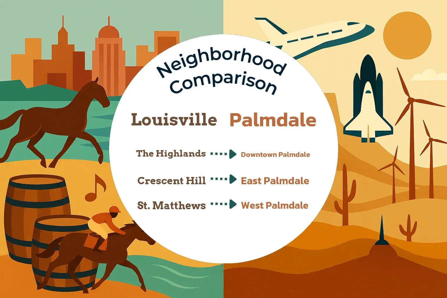 Louisville vs Palmdale Neighborhood Comparison