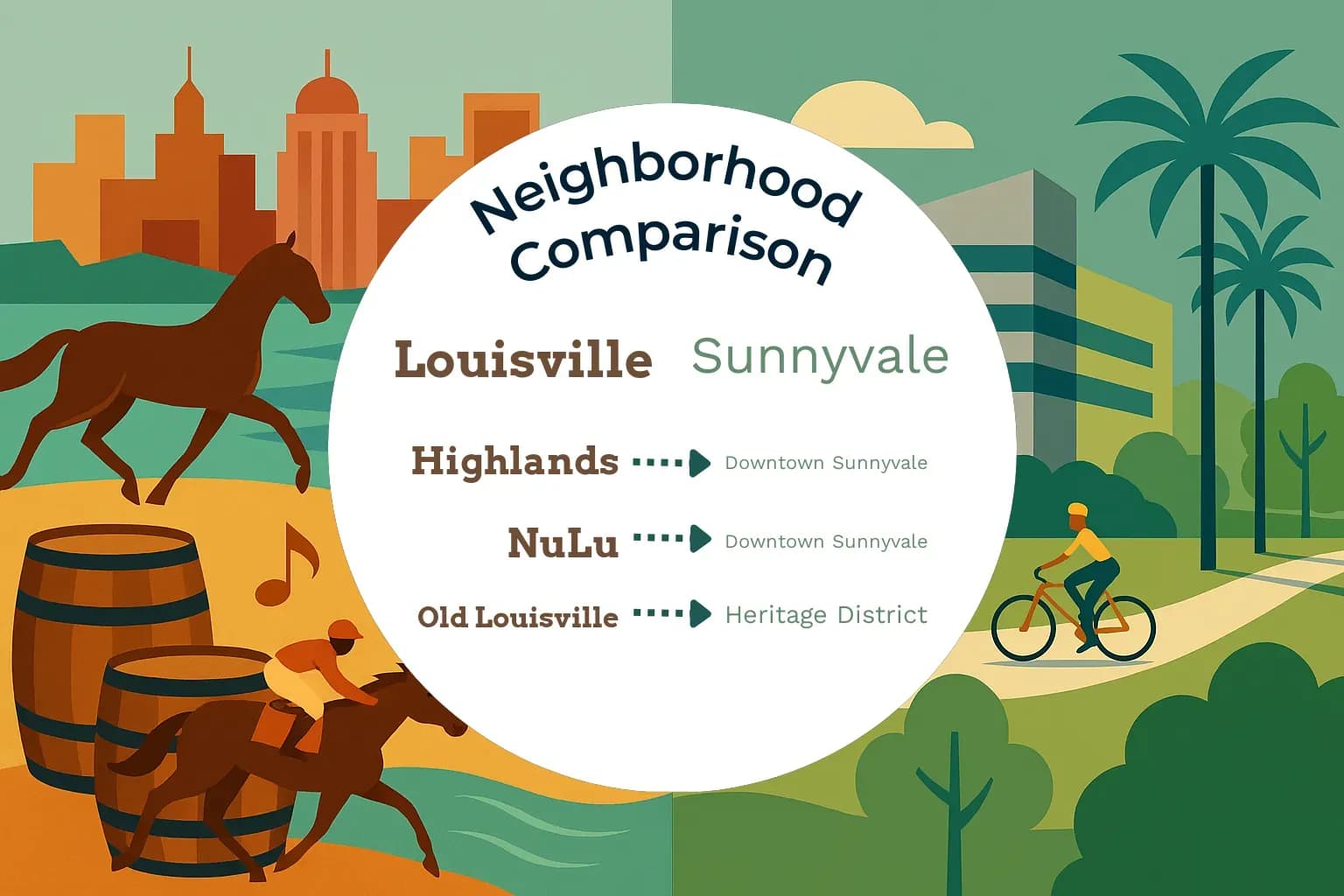 Louisville vs Sunnyvale Neighborhood Comparison