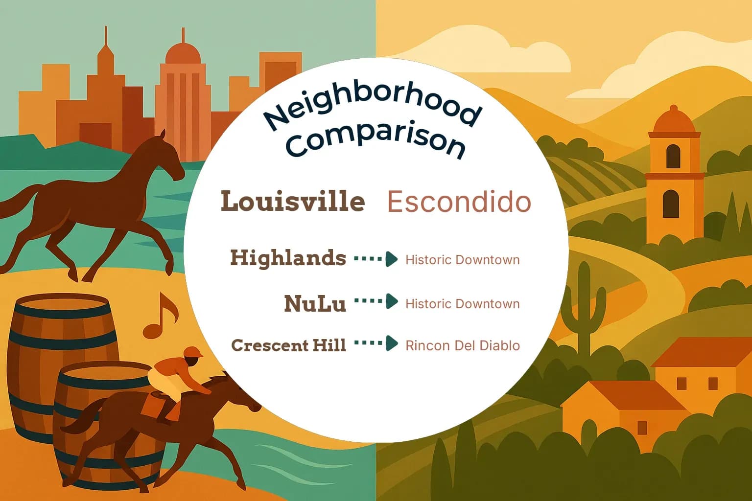 Louisville vs Escondido Neighborhood Comparison