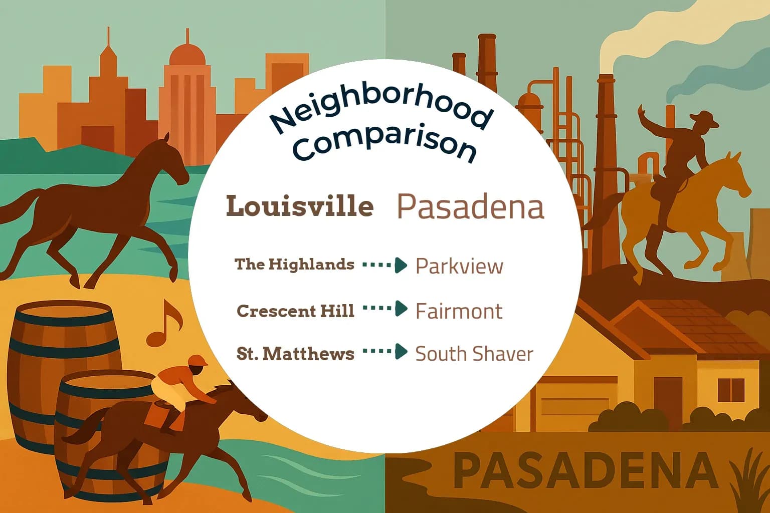 Louisville vs Pasadena Neighborhood Comparison