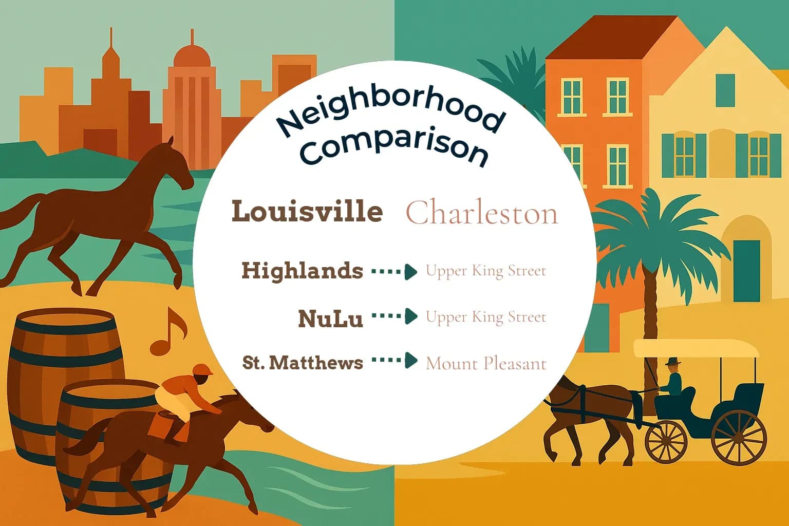 Louisville vs Charleston Neighborhood Comparison