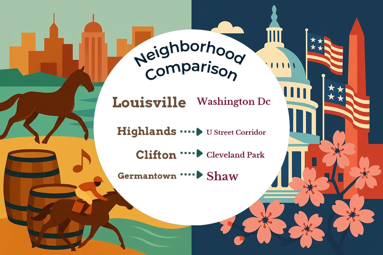 Louisville vs Washington DC Neighborhood Comparison