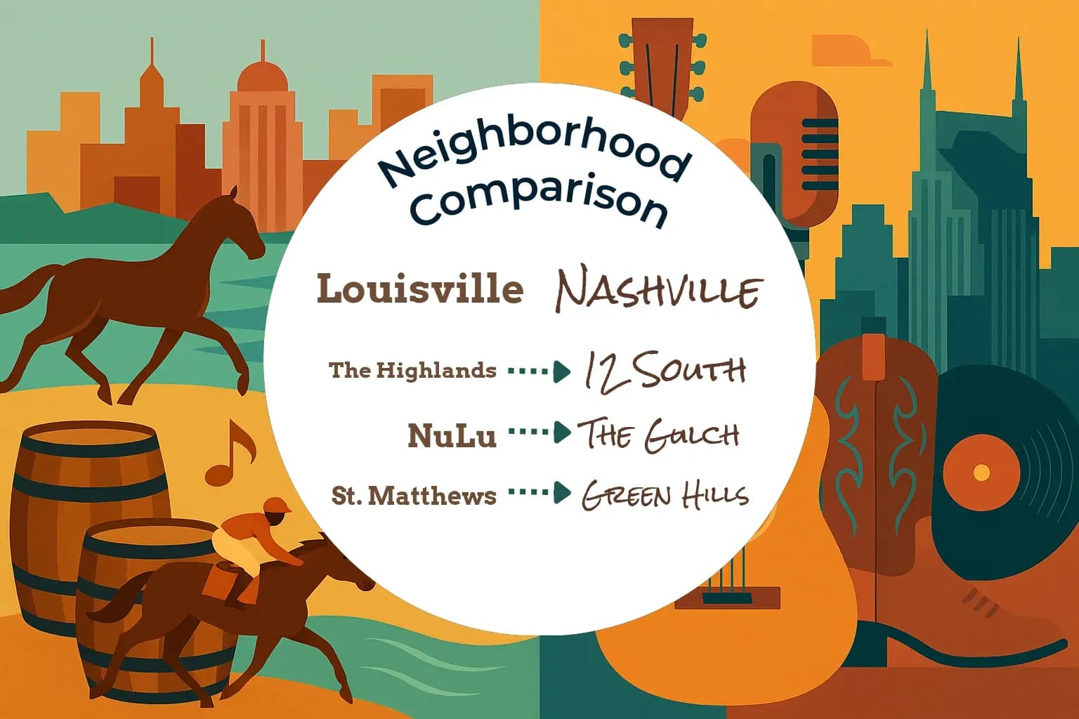 Louisville vs Nashville Neighborhood Comparison