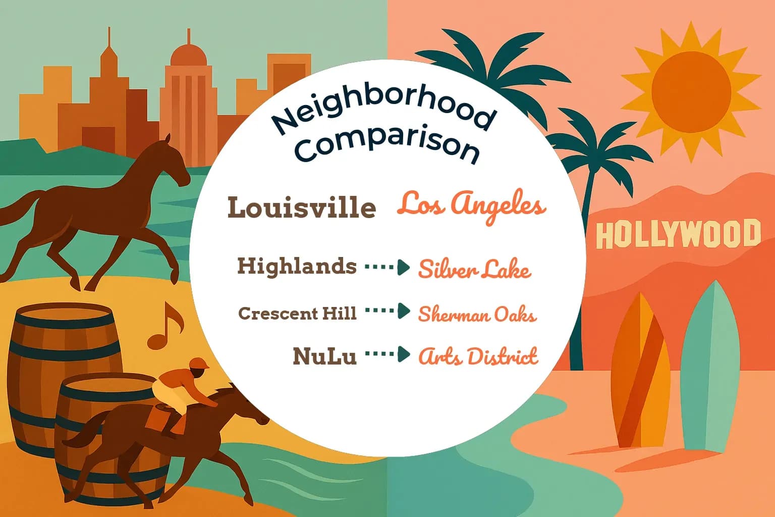 Louisville vs Los Angeles Neighborhood Comparison