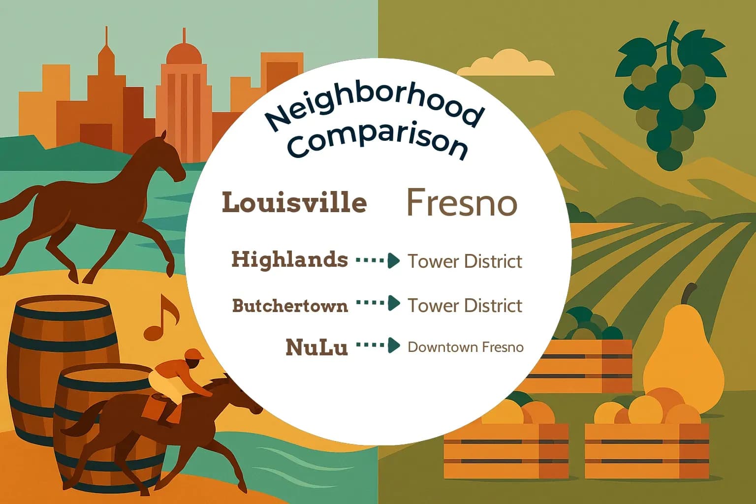 Louisville vs Fresno Neighborhood Comparison