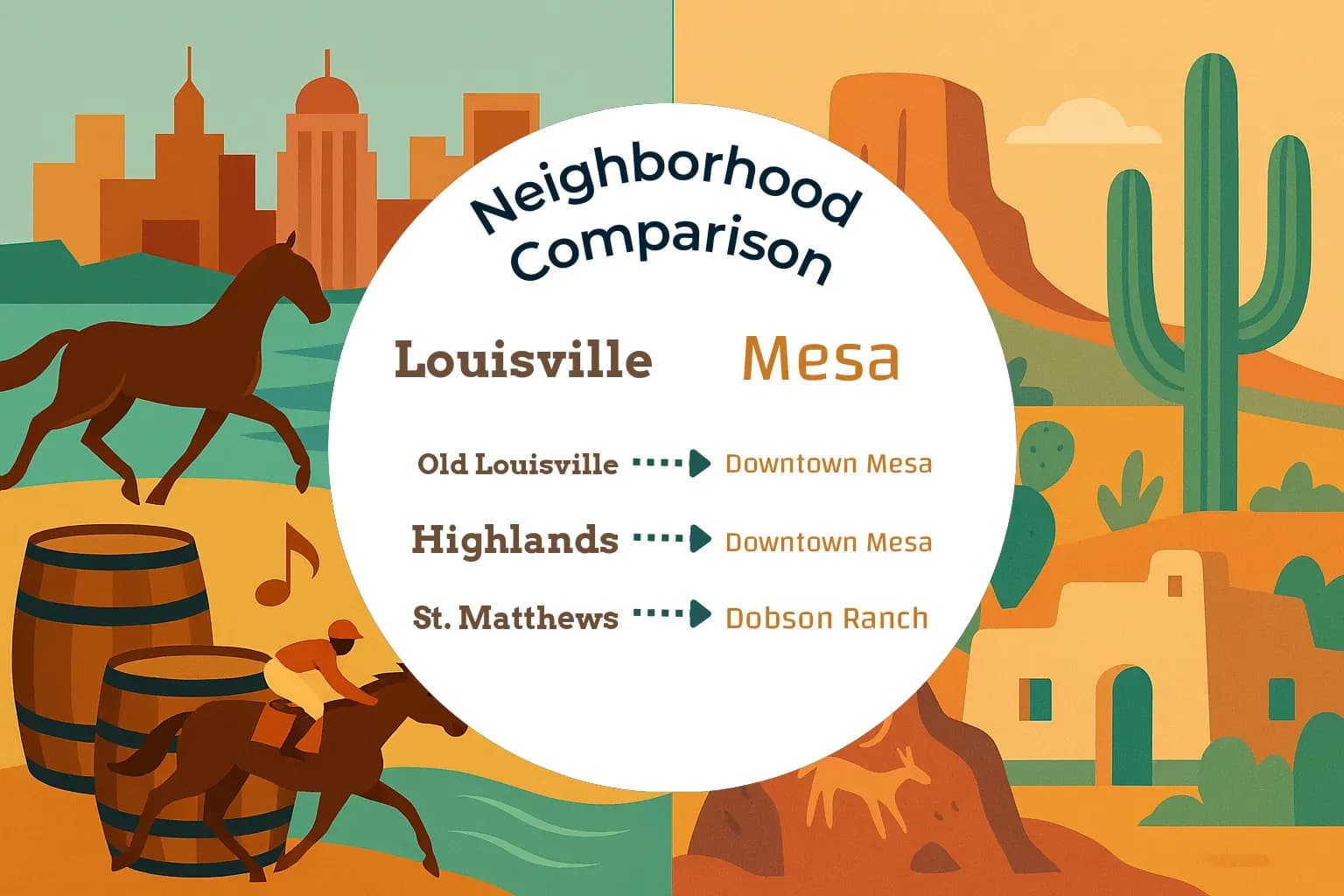 Louisville vs Mesa Neighborhood Comparison