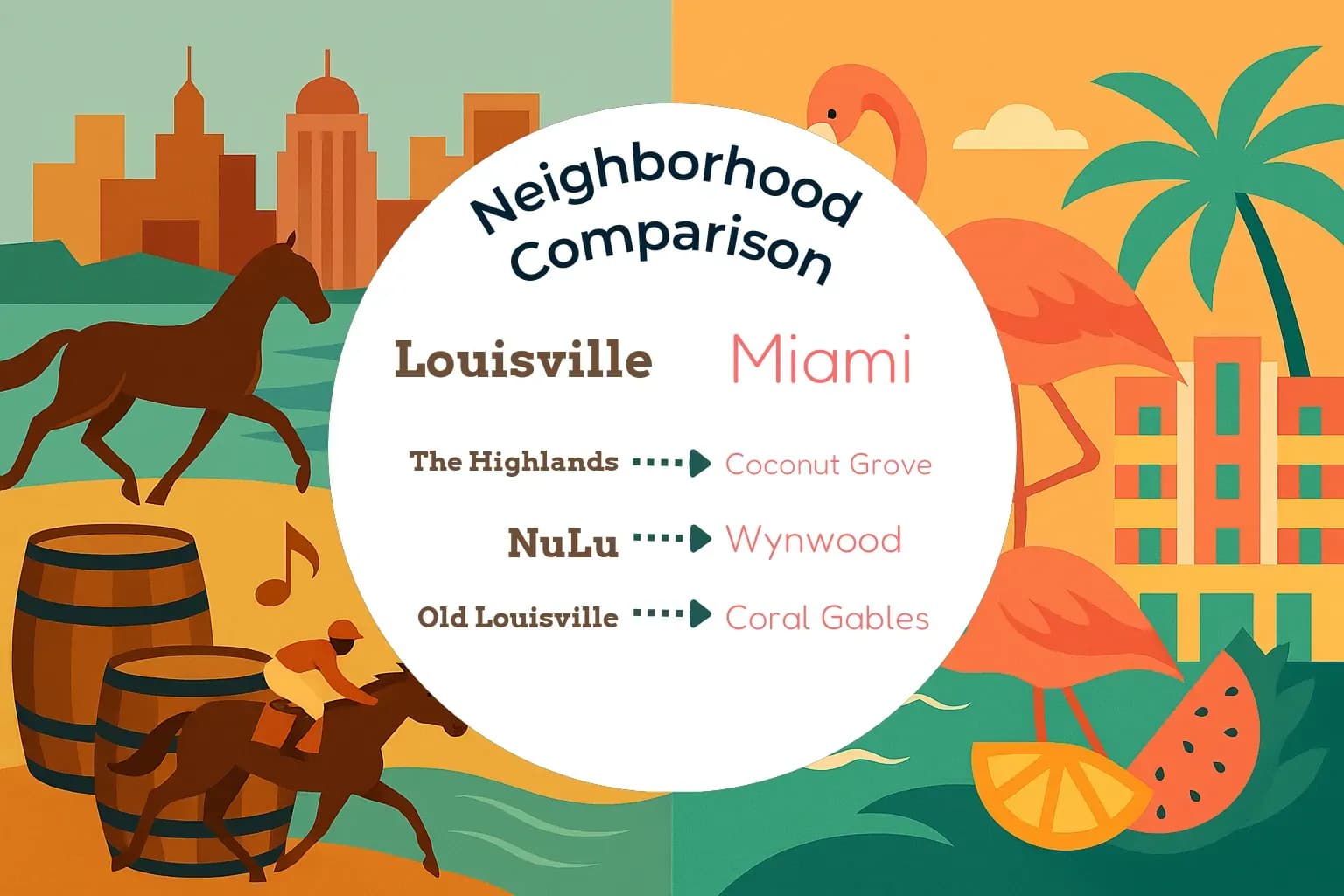 Louisville vs Miami Neighborhood Comparison