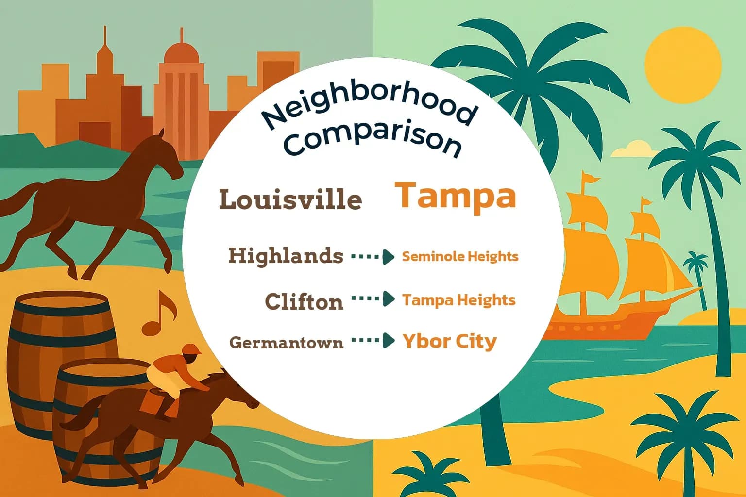Louisville vs Tampa Neighborhood Comparison