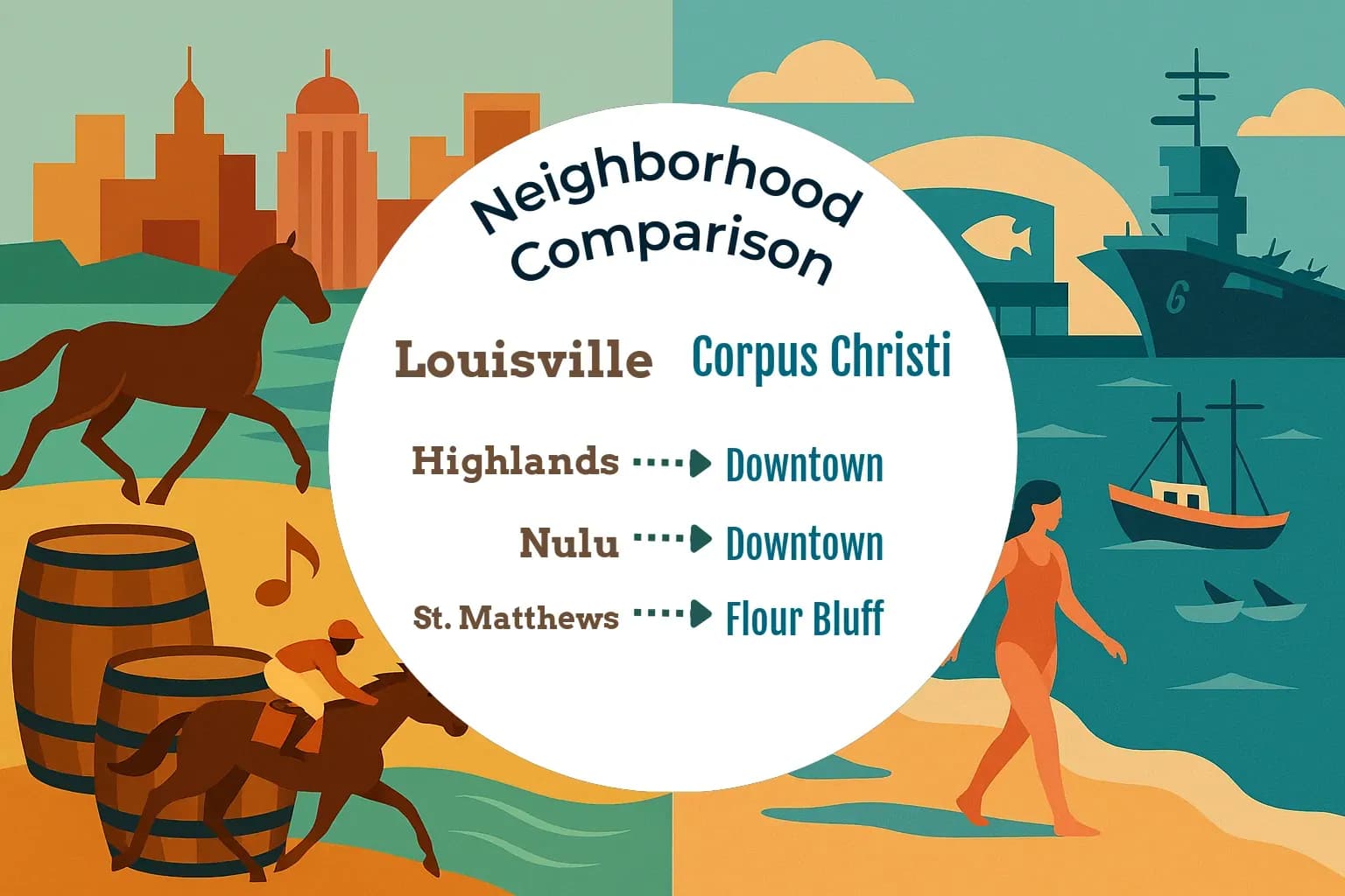 Louisville vs Corpus Christi Neighborhood Comparison