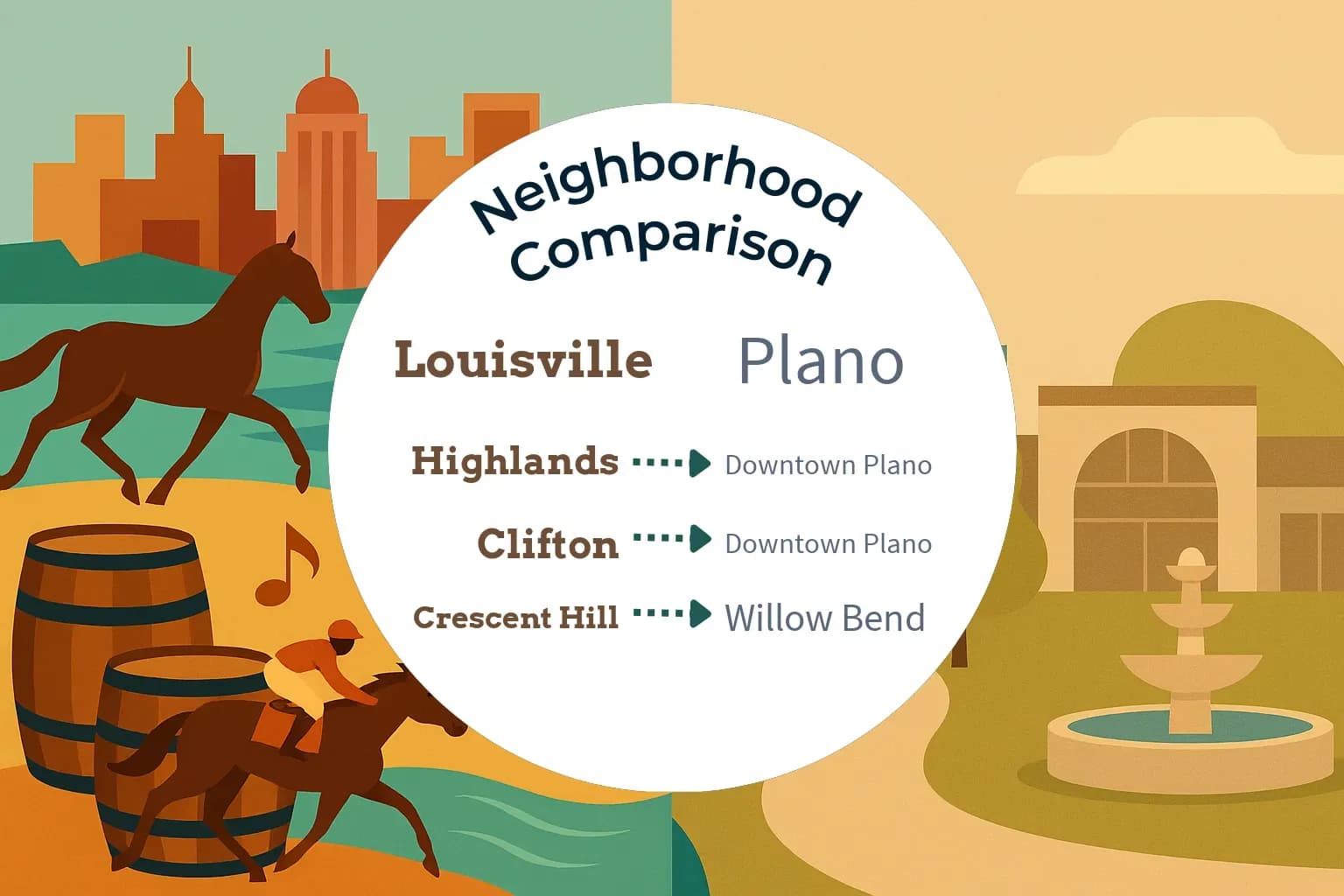 Louisville vs Plano Neighborhood Comparison