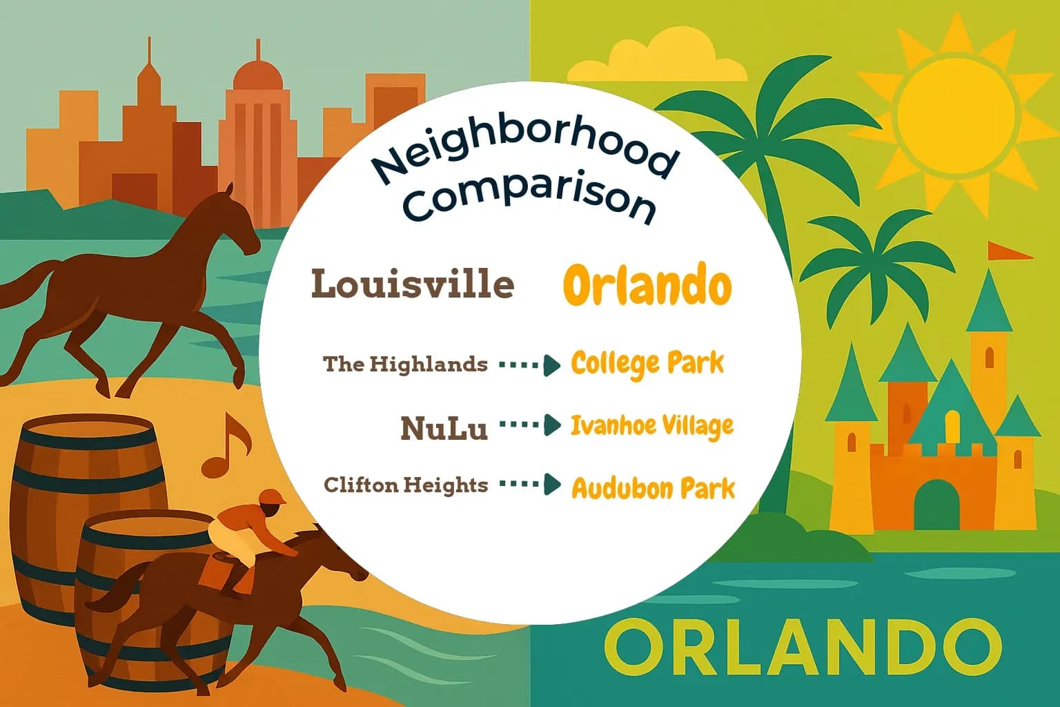 Louisville vs Orlando Neighborhood Comparison