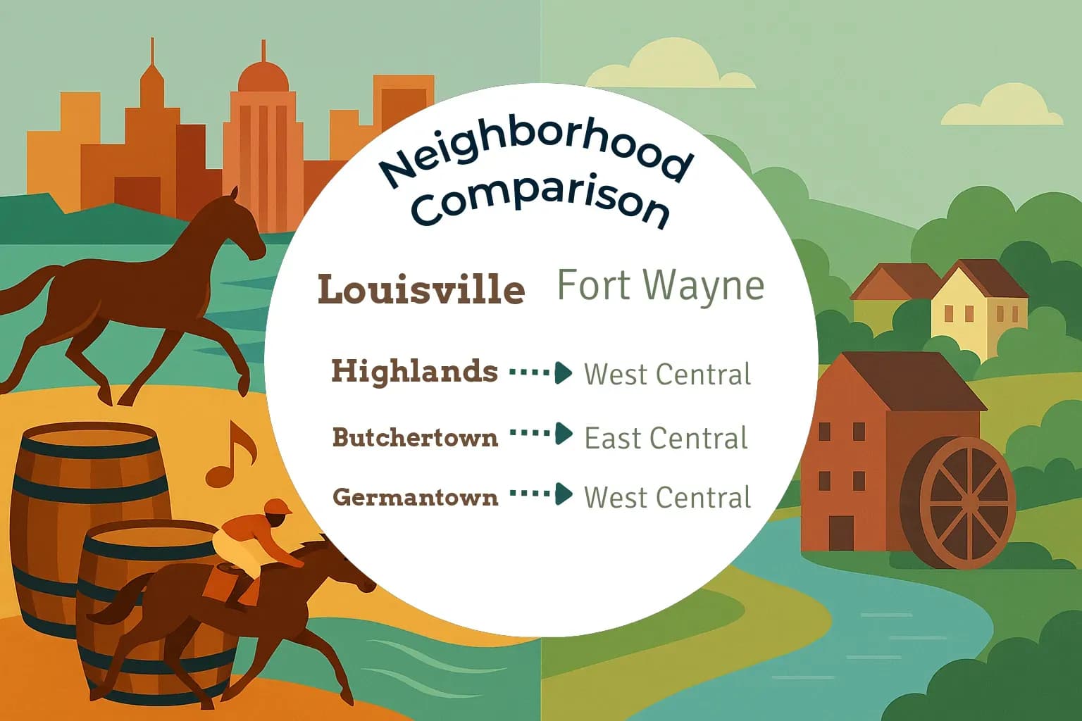 Louisville vs Fort Wayne Neighborhood Comparison