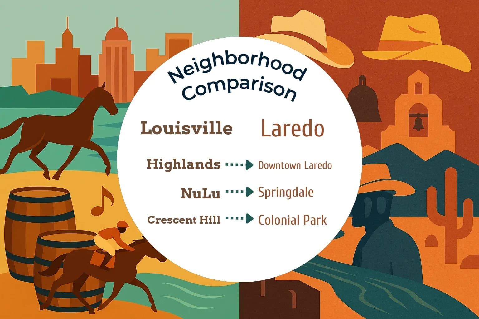 Louisville vs Laredo Neighborhood Comparison